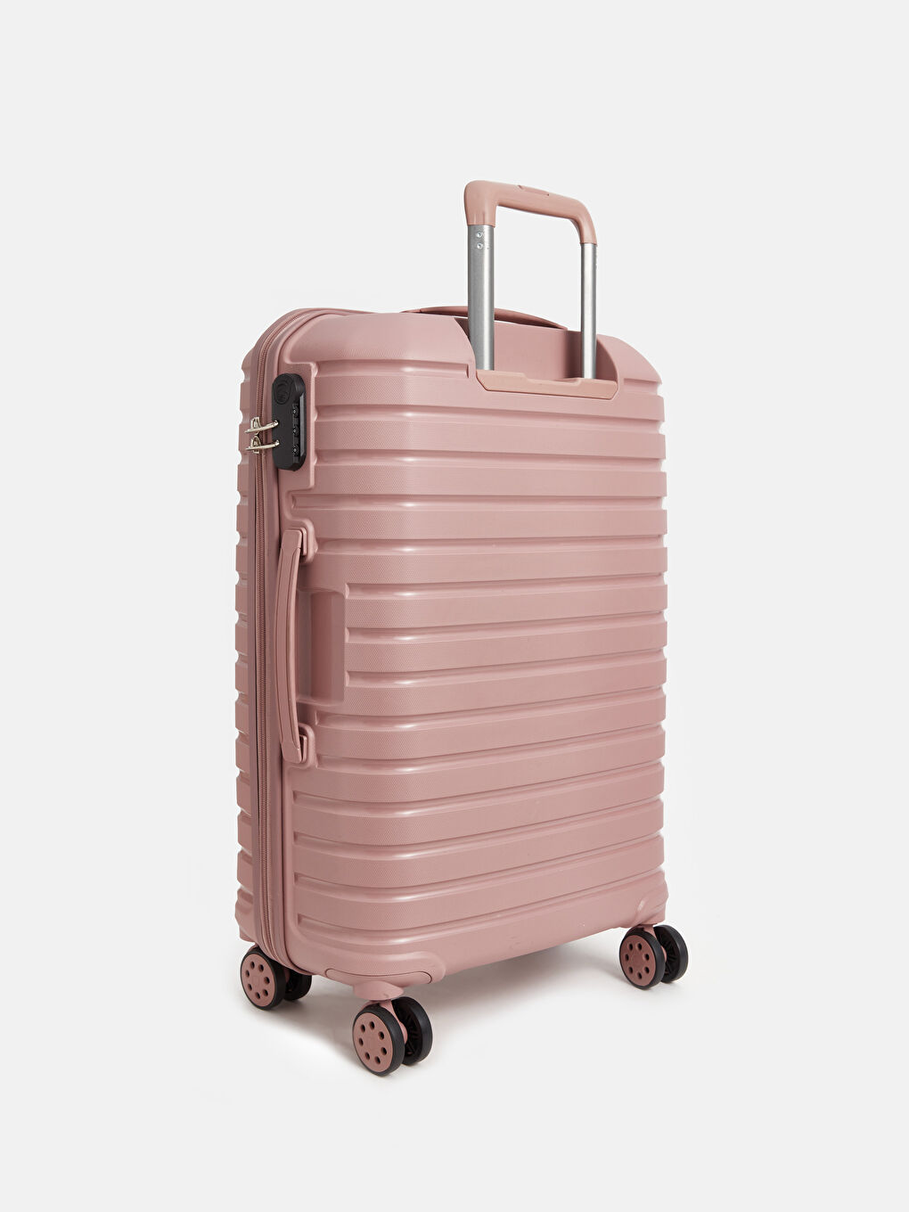 Pembe Kilit Detaylı Orta Boy Valiz-1