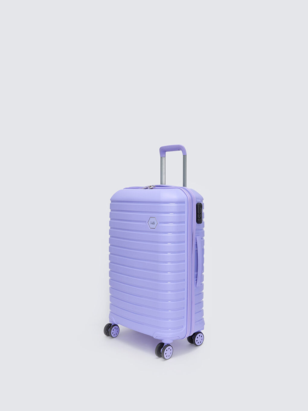 Mor Kilit Detaylı Küçük Boy Valiz-1