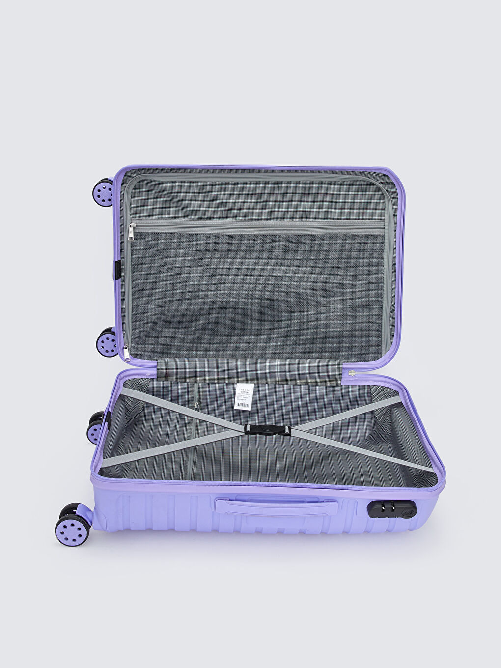 Mor Kilit Detaylı Küçük Boy Valiz-3