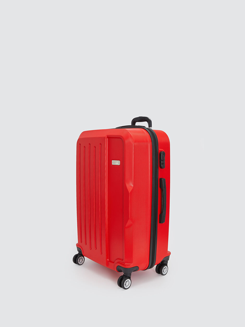 Kırmızı Kilit Detaylı Küçük Boy Valiz-1