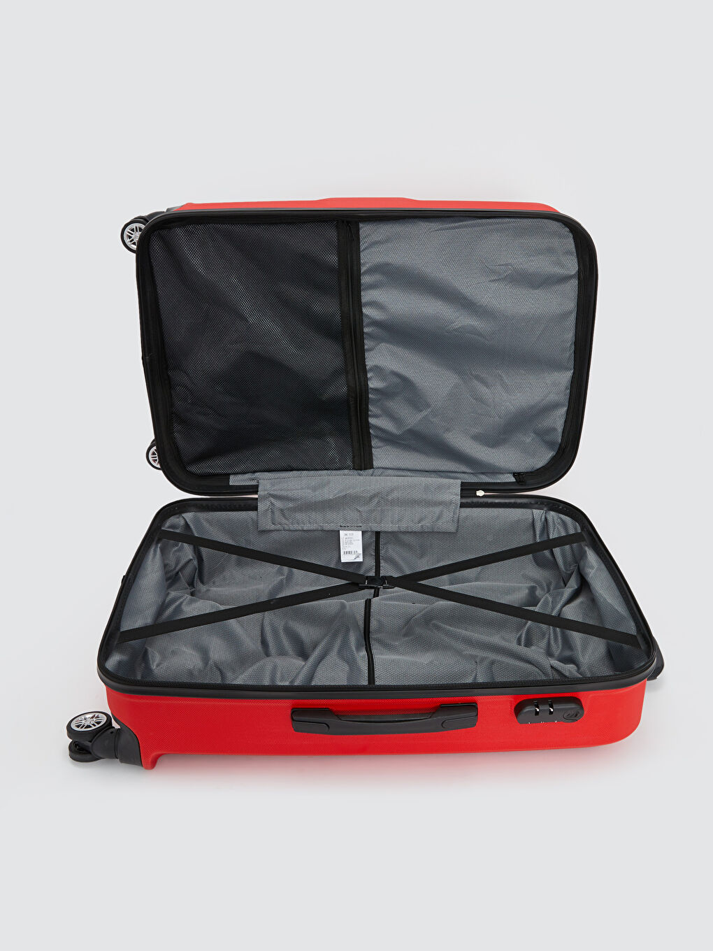 Kırmızı Kilit Detaylı Küçük Boy Valiz-3