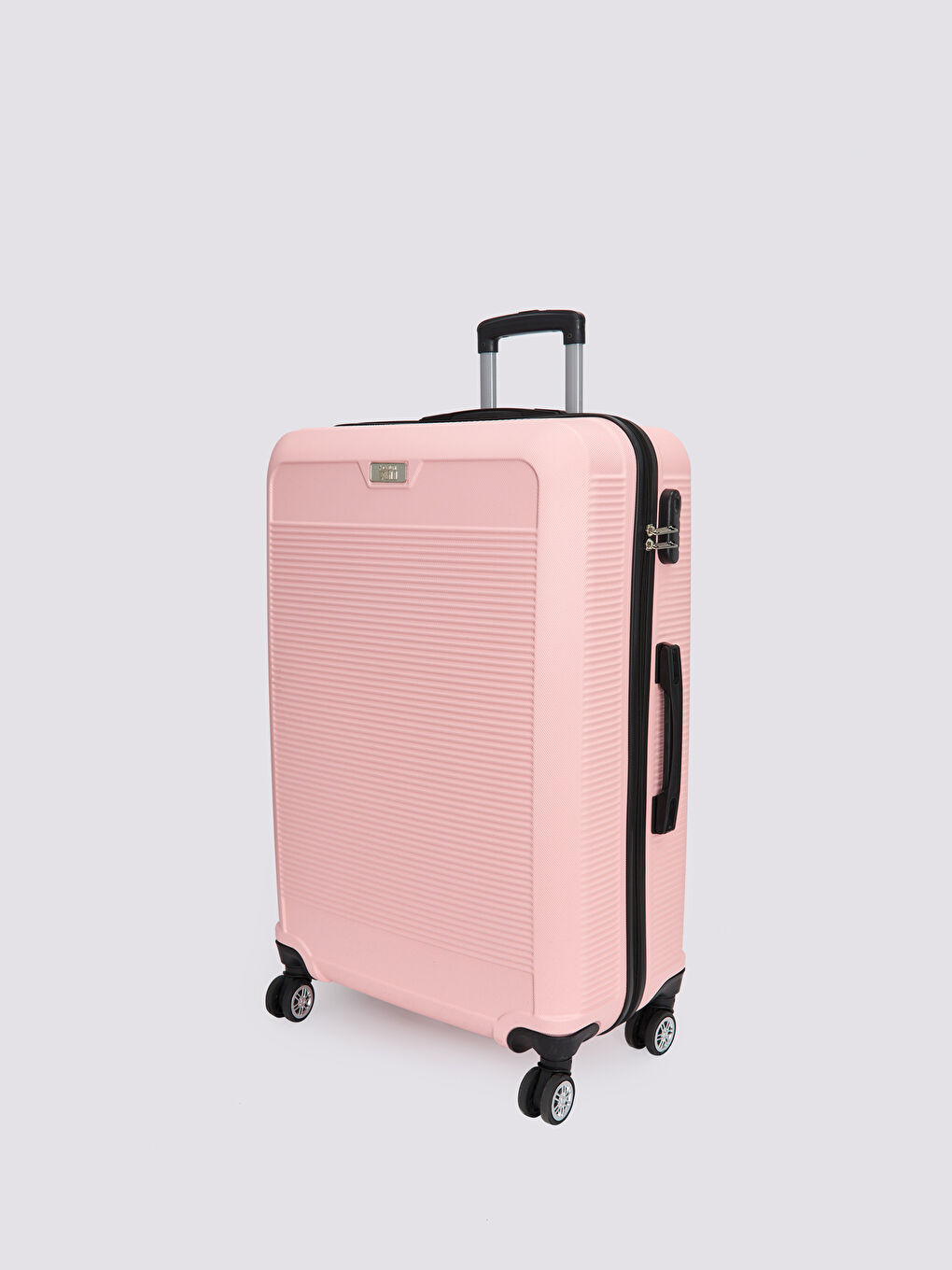 Pembe Kilit Detaylı Büyük Boy Valiz-1
