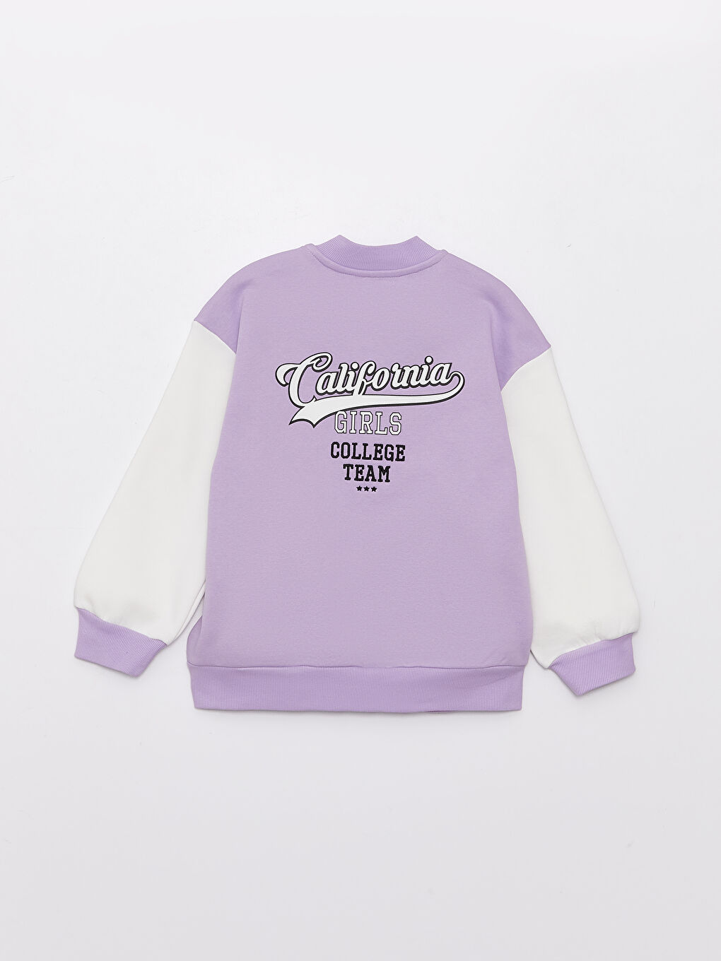 Lila Nakışlı Uzun Kollu Kız Çocuk Kolej Ceket-4