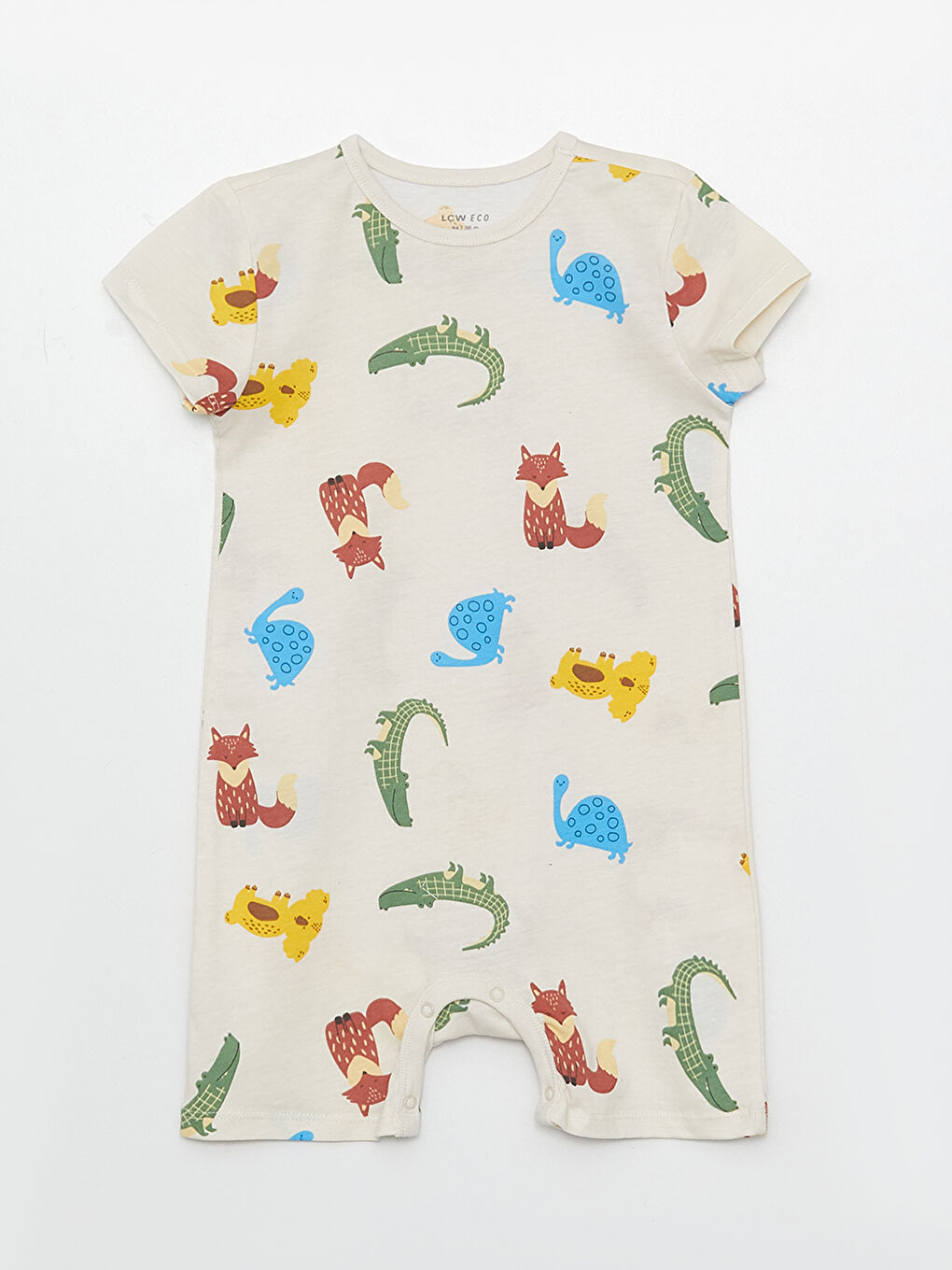 Crew Neck Short Sleeve Baby Boy Rompers 3 Pcs-1