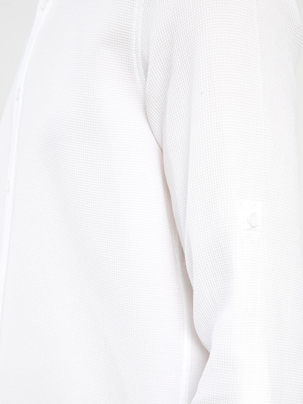 Beyaz Slim Fit Uzun Kollu Erkek Gömlek-3