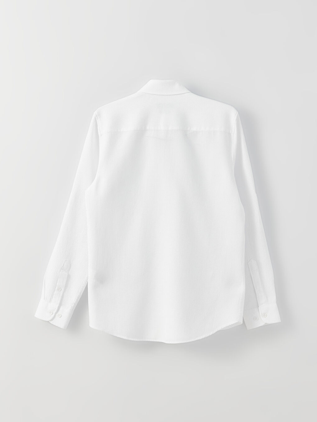 Beyaz Slim Fit Uzun Kollu Erkek Gömlek-7