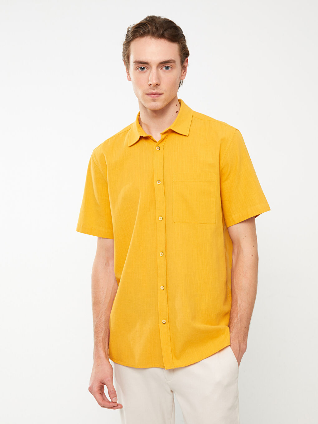 Regular Fit Short Sleeve Men's Shirt -S3FJ94Z8-V2F