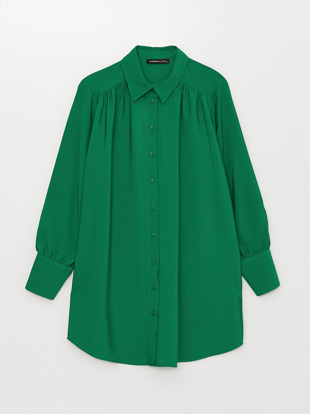 Plain Long Sleeve Oversize Women's Shirt Tunic-10