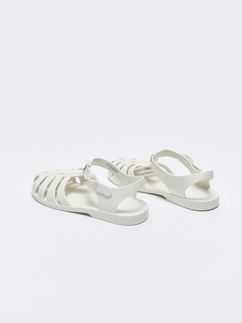 Bej Bant Detaylı Tokalı Kadın Sandalet-4