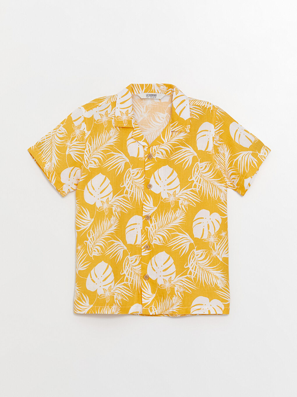 Patterned Linen Blend Boys' Shirt -S3FK43Z4-LUG