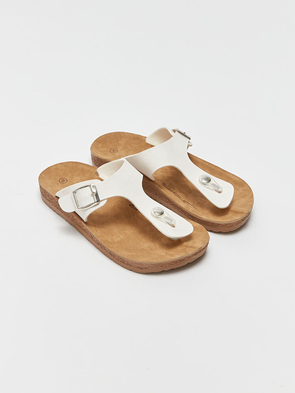 Women's Suede Look Flip Flops -S3FK49Z8-JSJ