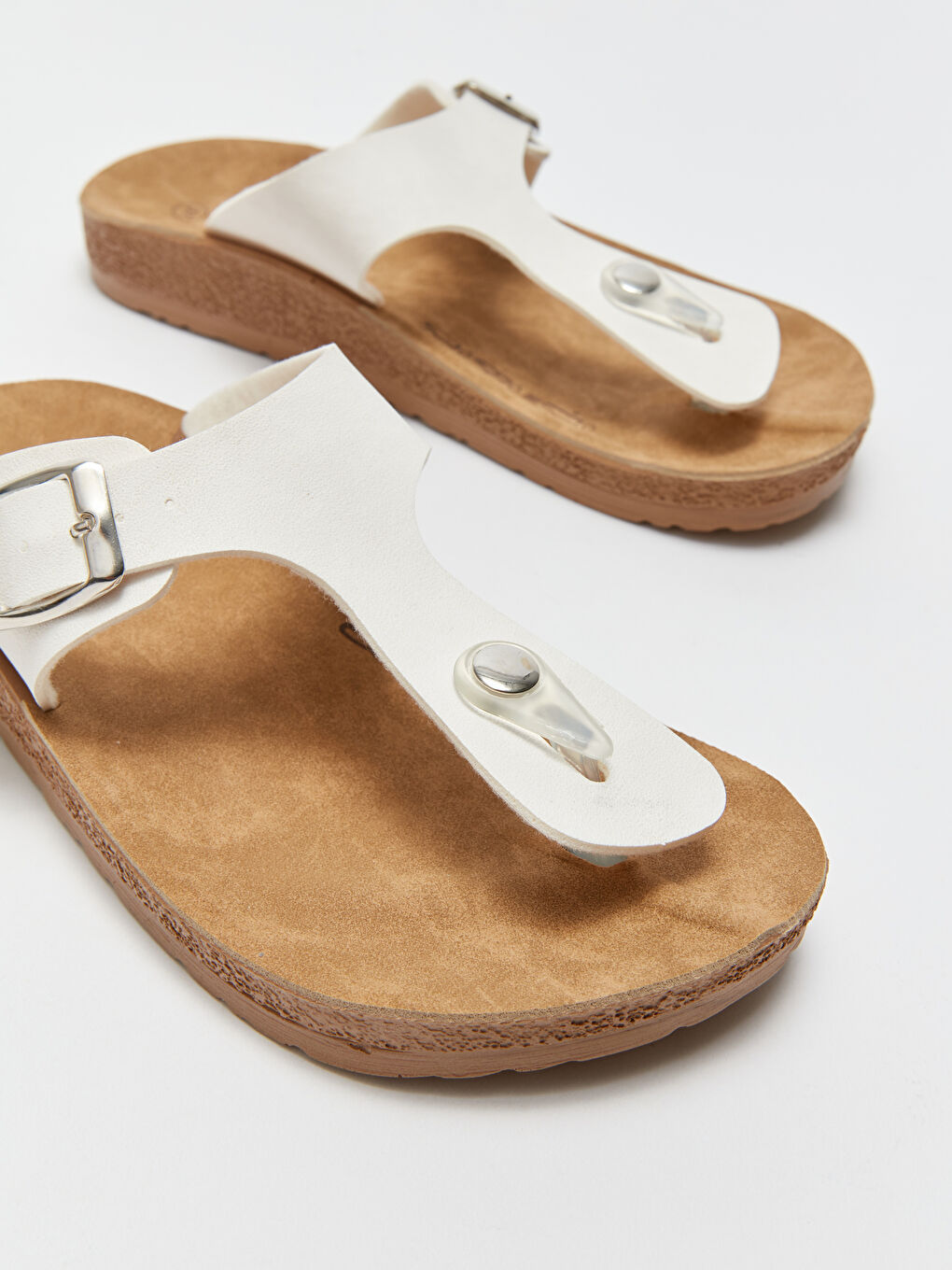 Women's Suede Look Flip Flops -S3FK49Z8-JSJ