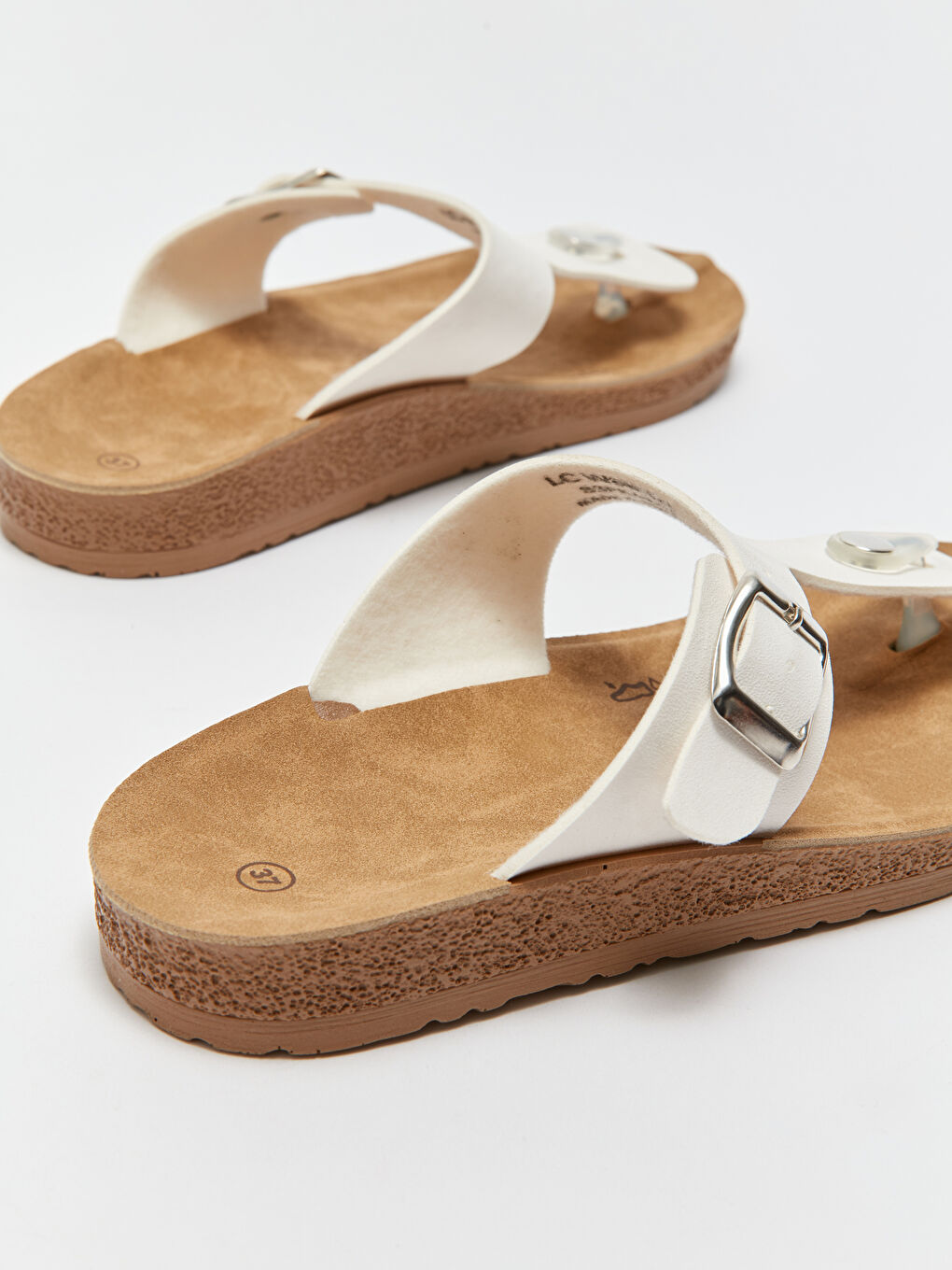 Women's Suede Look Flip Flops -S3FK49Z8-JSJ