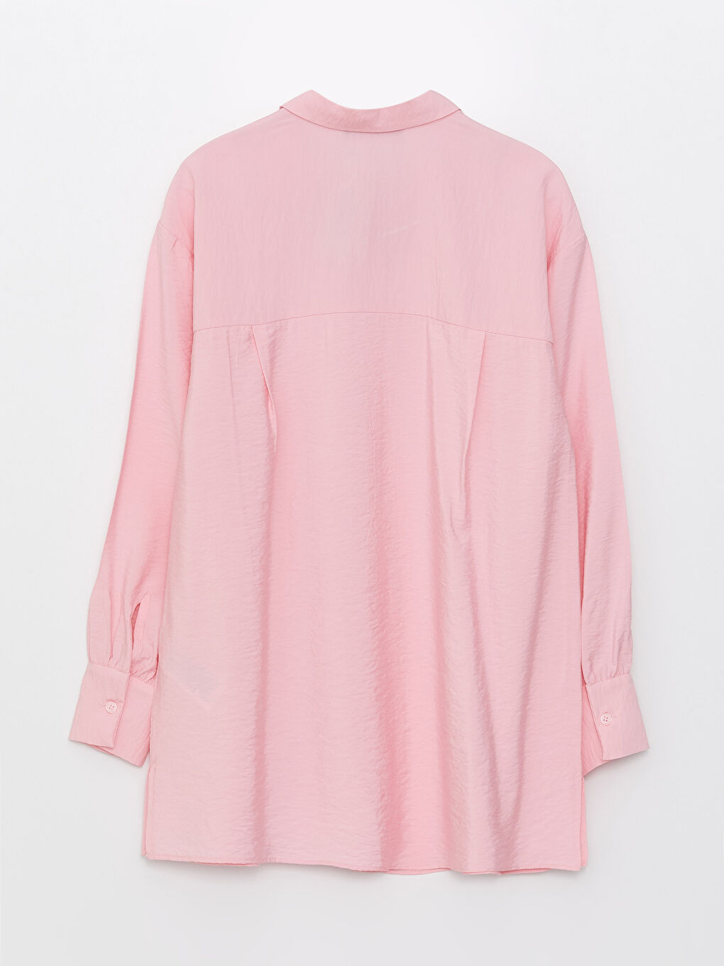 Tunique Chemise Maternité en Popeline à Manches Longues Unie-6