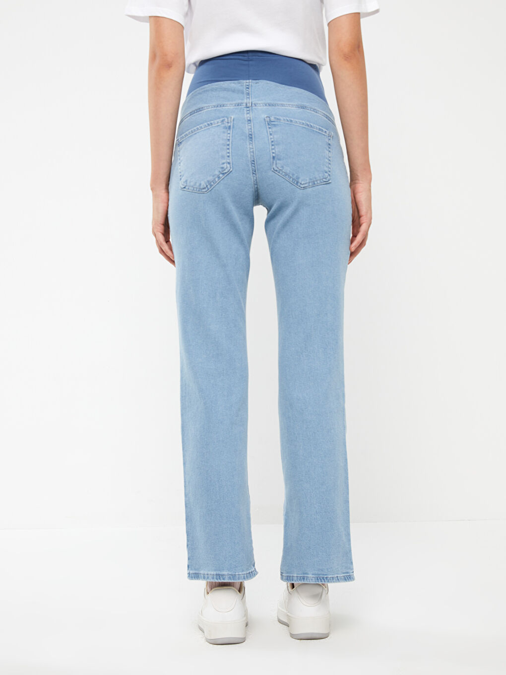 LCWAIKIKI Maternity Mavi Karın Panelli Straight Fit Hamile Jean Pantolon - 2