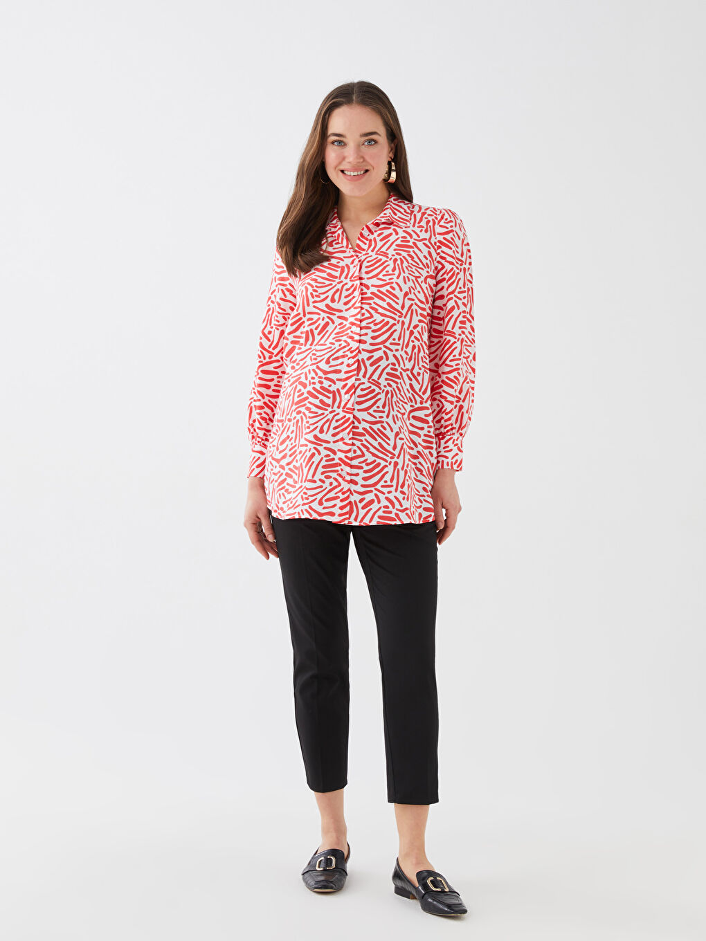 LCWAIKIKI Maternity Over Bump Standard Fit Maternity Trousers -S3FK72Z8-CVL