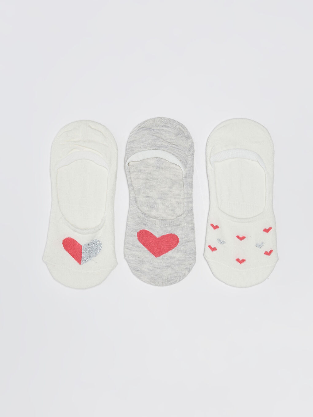 Patterned Women's Invisible Socks 3-packs-1