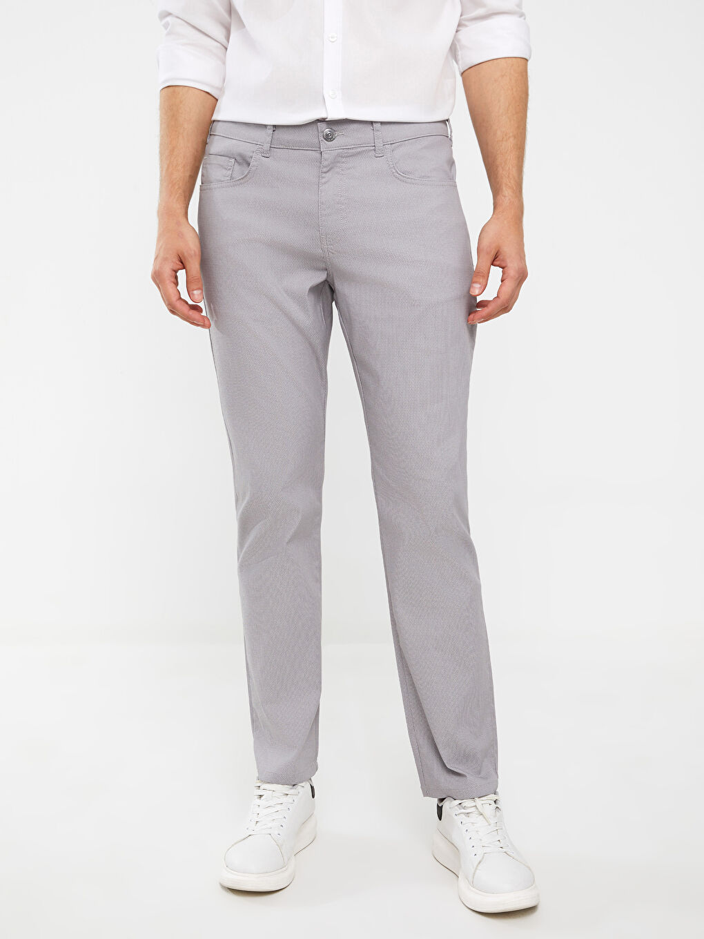 بنطلون قماش دوبي بقصة عادية للرجال-6