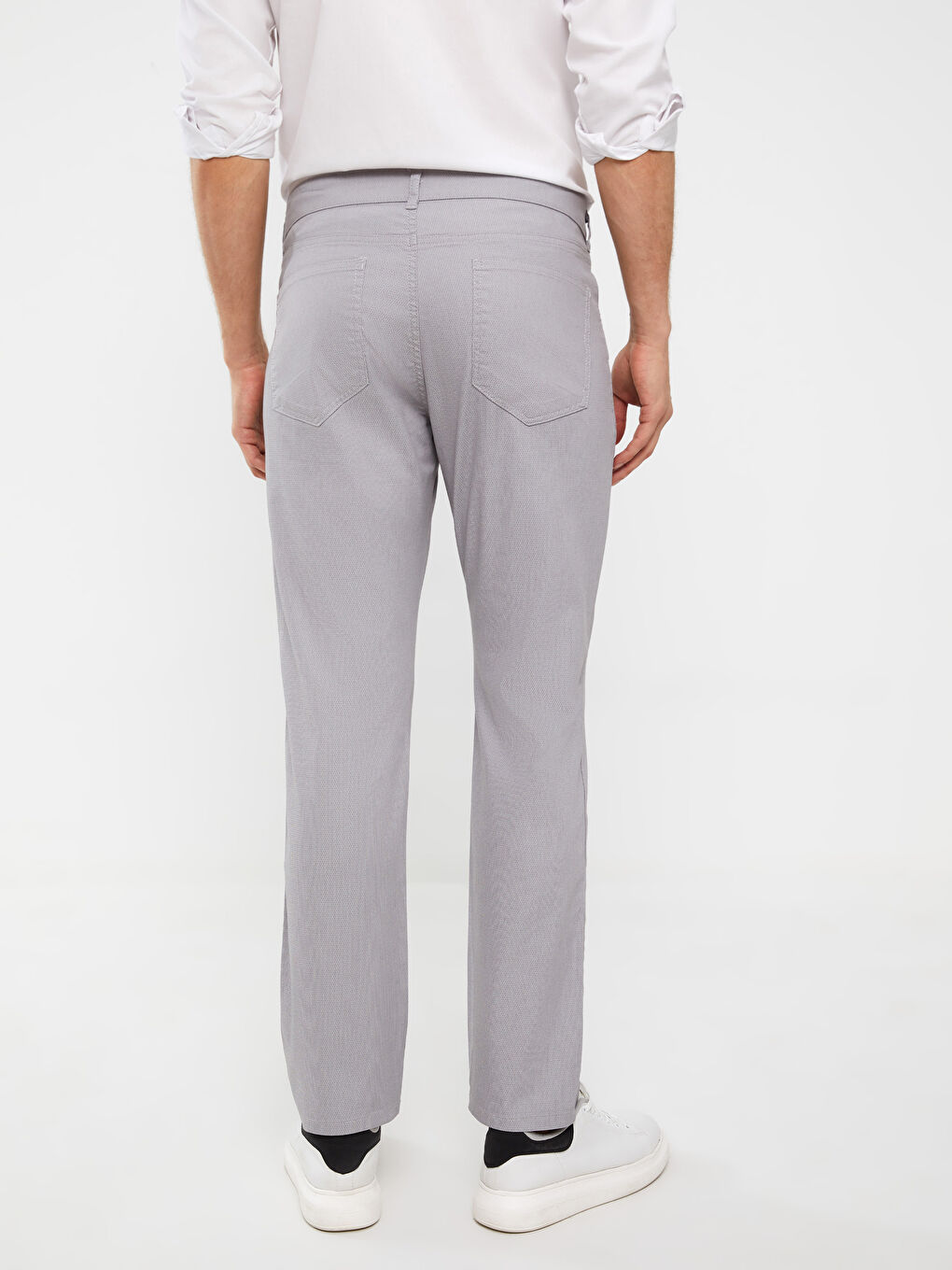 بنطلون قماش دوبي بقصة عادية للرجال-8