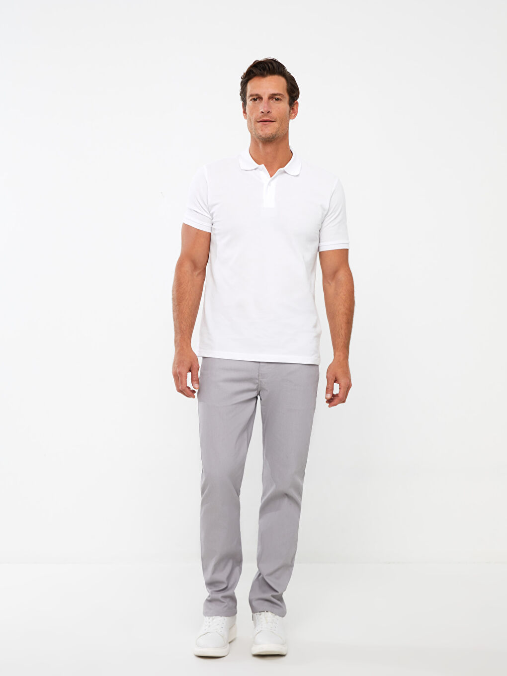 بنطلون قماش دوبي بقصة عادية للرجال-3