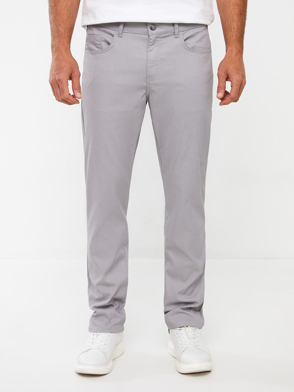 بنطلون قماش دوبي بقصة عادية للرجال-5