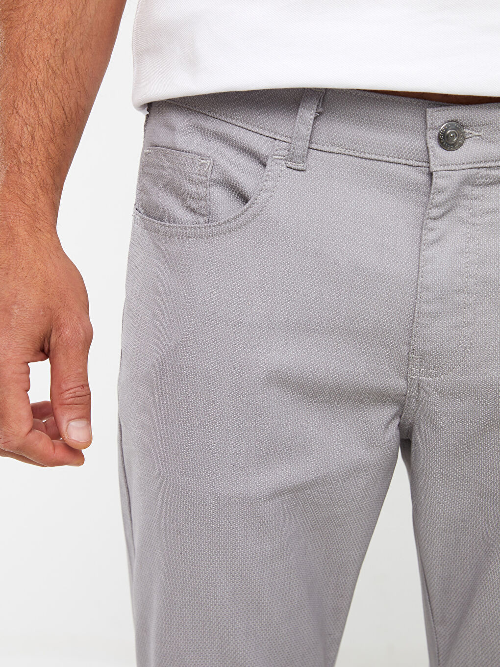 بنطلون قماش دوبي بقصة عادية للرجال-7