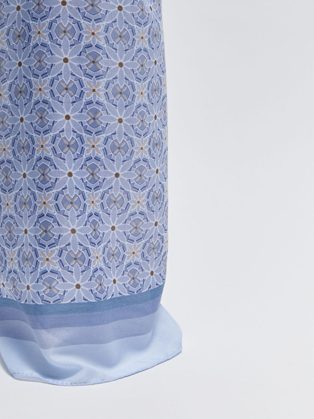 Mavi Desenli Kadın Şal-2