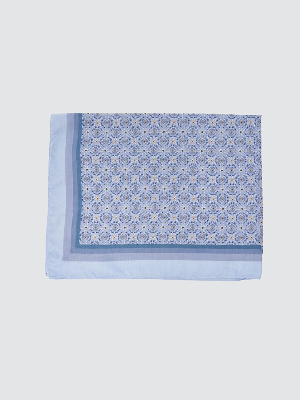 Mavi Desenli Kadın Şal-3