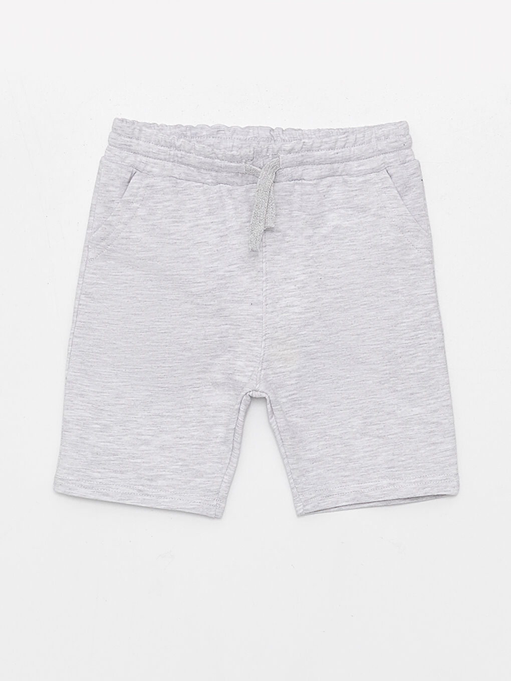 Gri Beli Lastikli Basic Erkek Bebek Şort 2'li-2