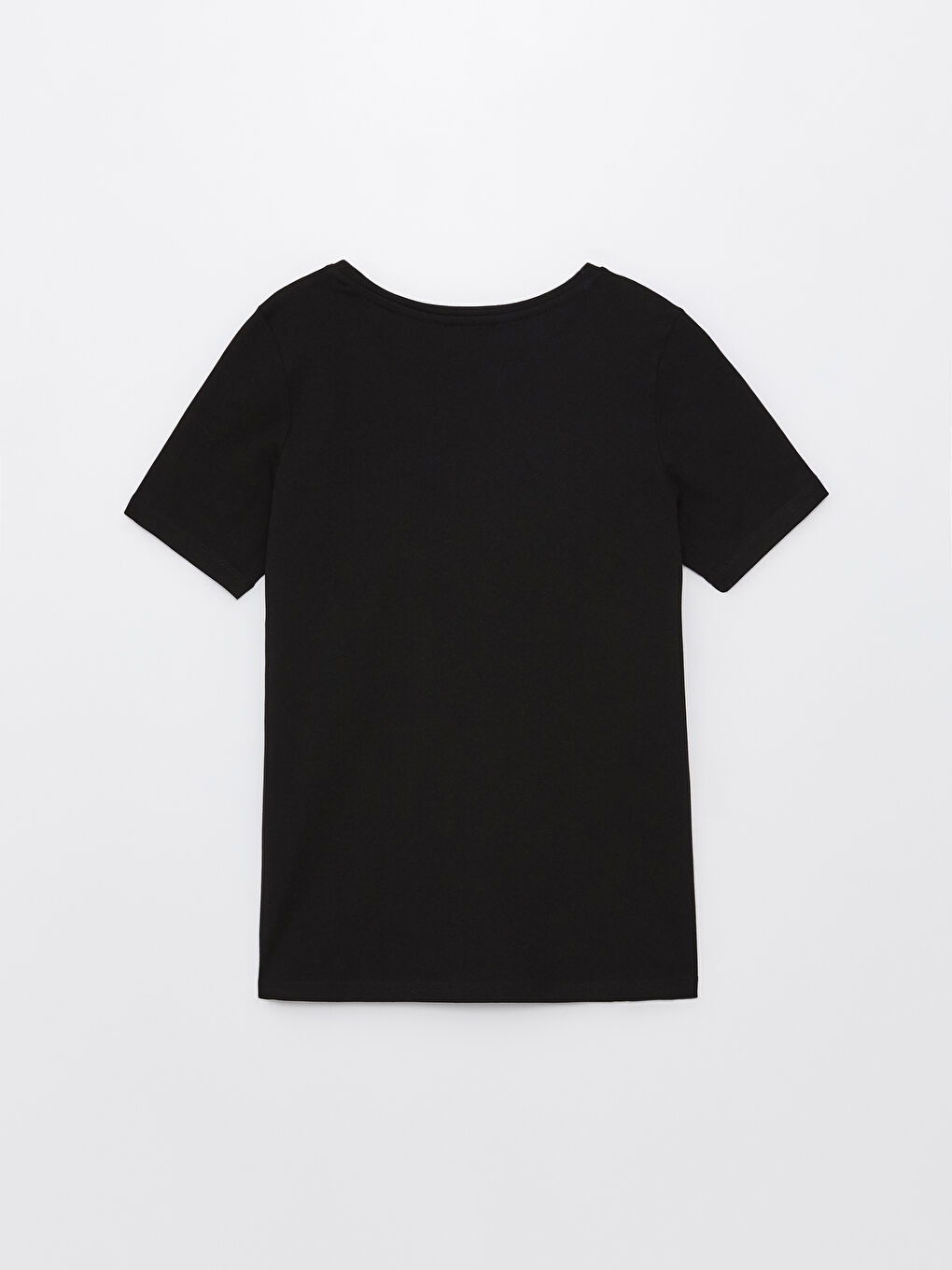 Siyah Bisiklet Yaka Atatürk Baskılı Kadın Tişört-6