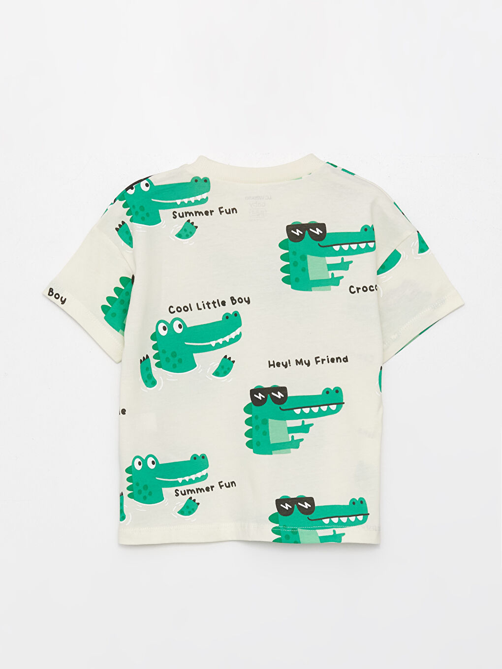Crew Neck Short Sleeve Printed Baby Boys' T-Shirt-4