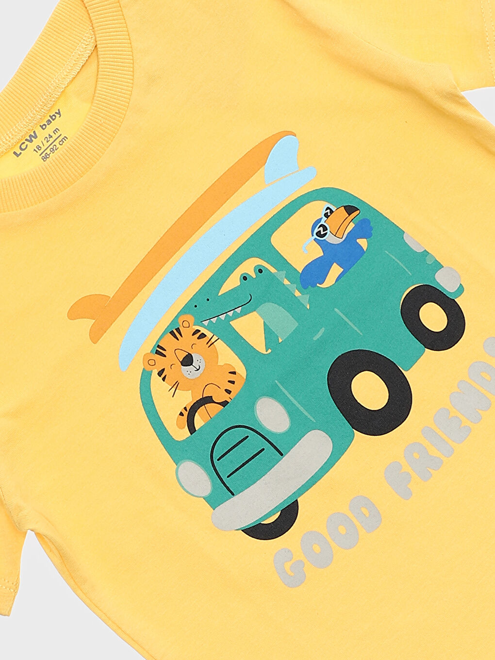 Crew Neck Short Sleeve Printed Baby Boys' T-Shirt-2