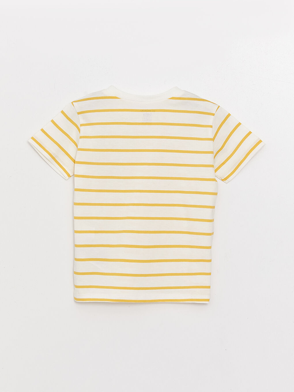 Футболка для малышей мальчиков в полоску с короткими рукавами и круглым вырезом-4