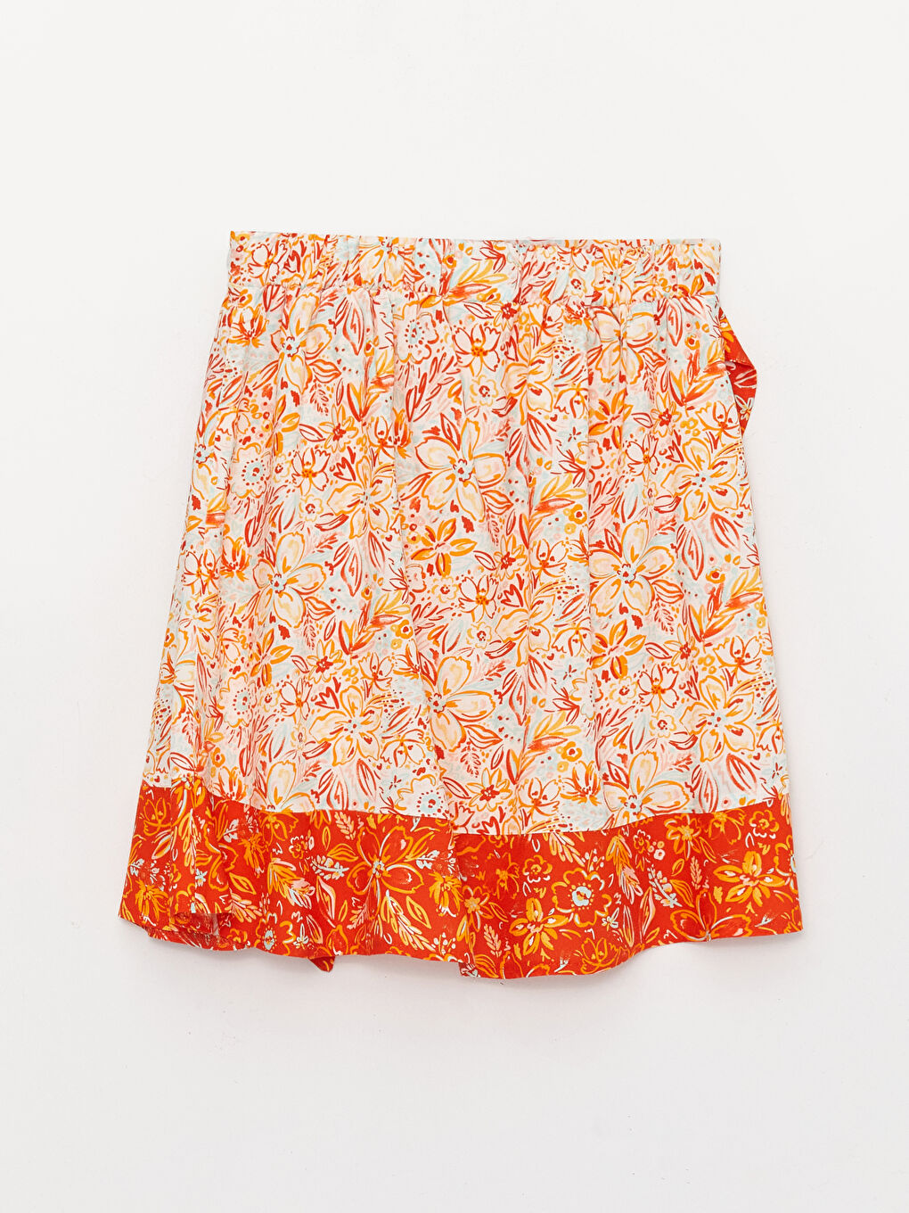 Fustă Scurtă cu Model și Talie Elastică pentru Fete-2