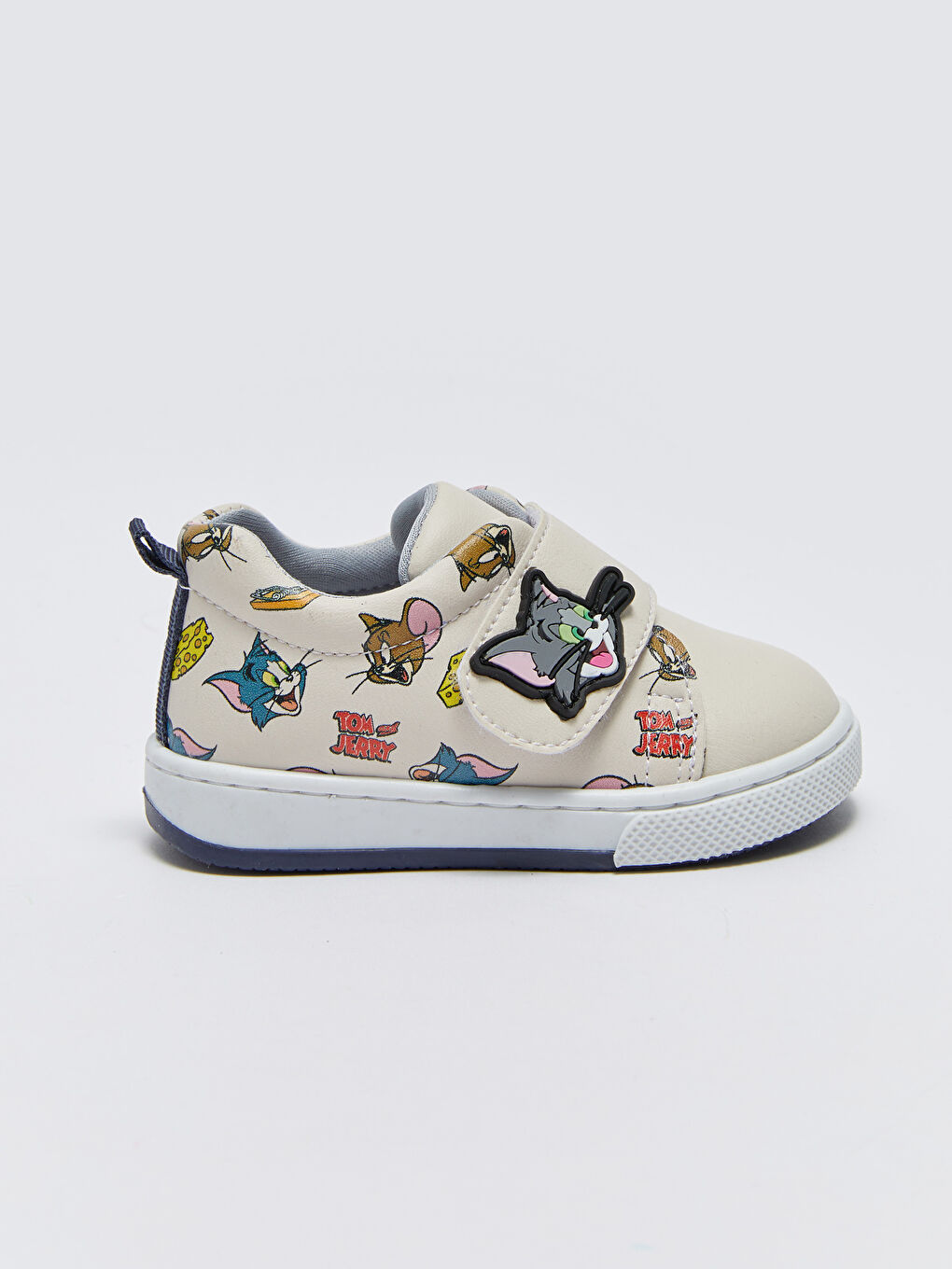Bej Tom ve Jerry Lisanslı Erkek Bebek İlk Adım Ayakkabısı-1