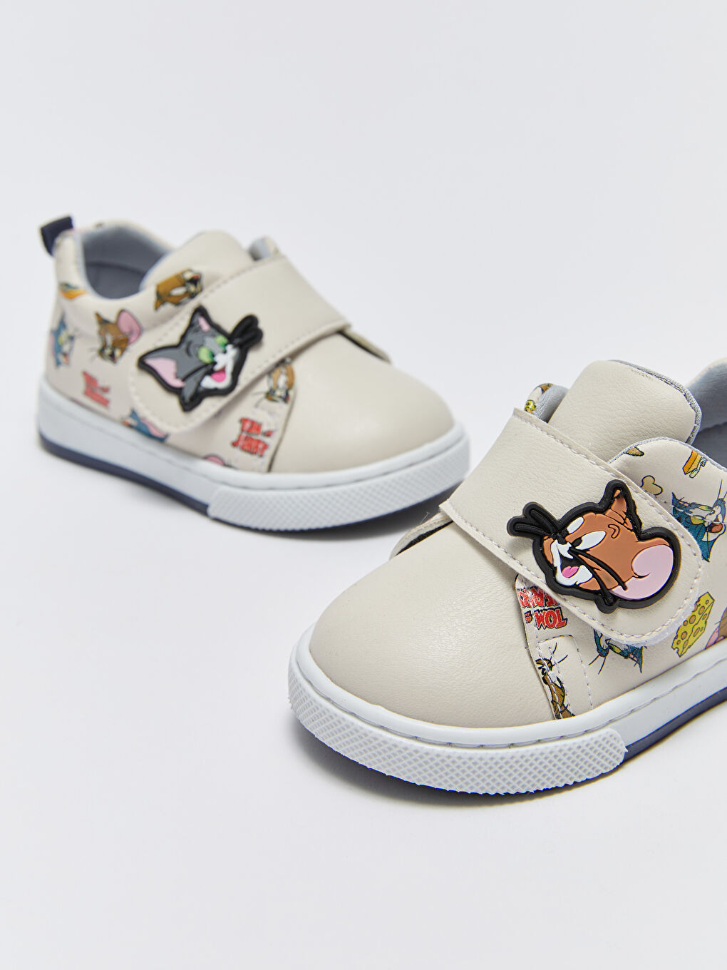 Bej Tom ve Jerry Lisanslı Erkek Bebek İlk Adım Ayakkabısı-2