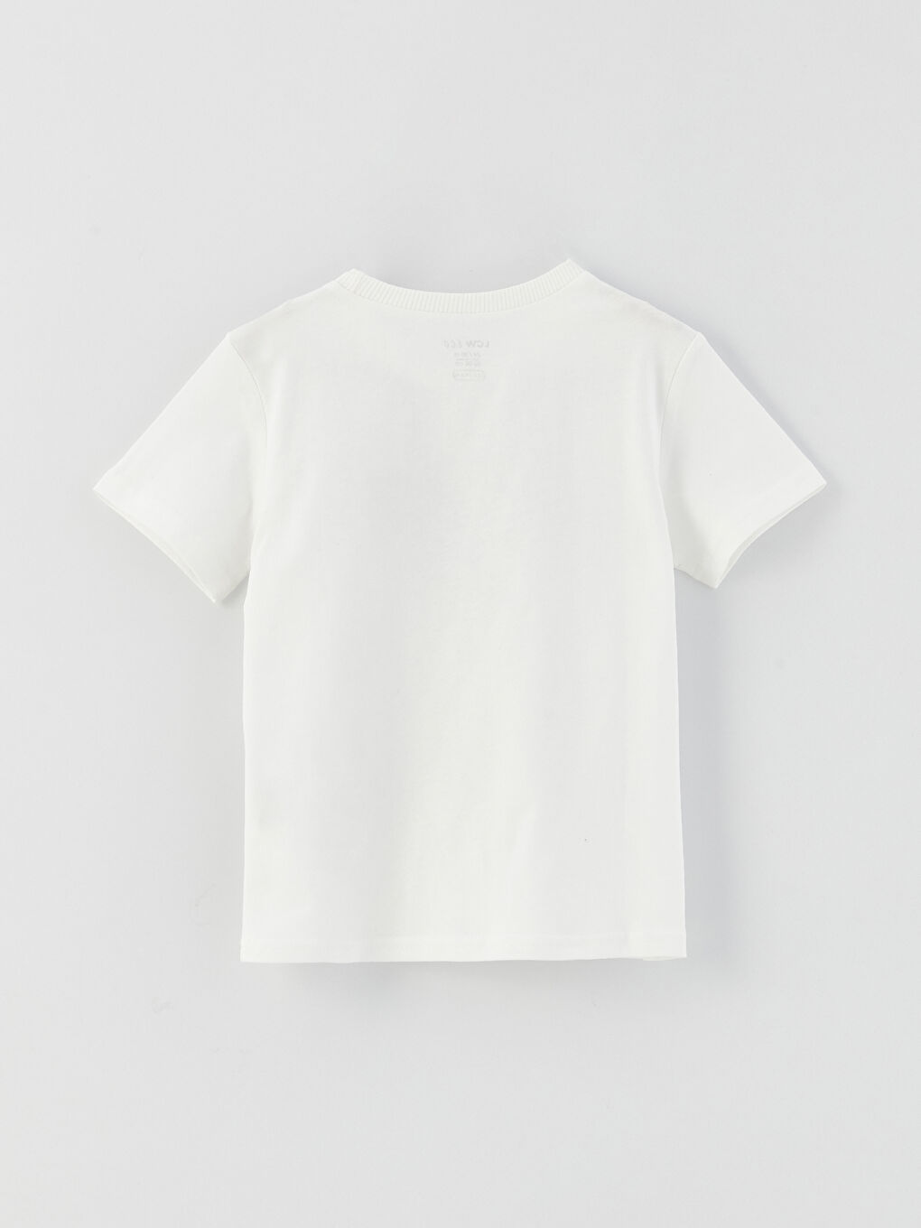 Ekru Bisiklet Yaka Kısa Kollu Baskılı Erkek Bebek Tişört-1