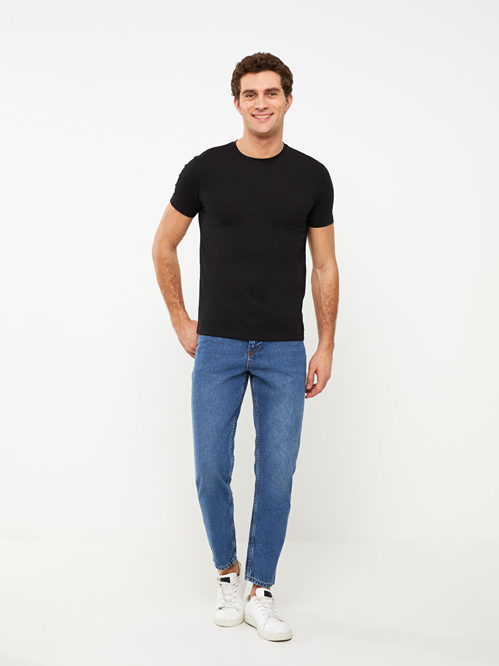 LCWAIKIKI Basic T-shirt pour Hommes en Jersey à Col Rond -S3FL94Z8-CVL