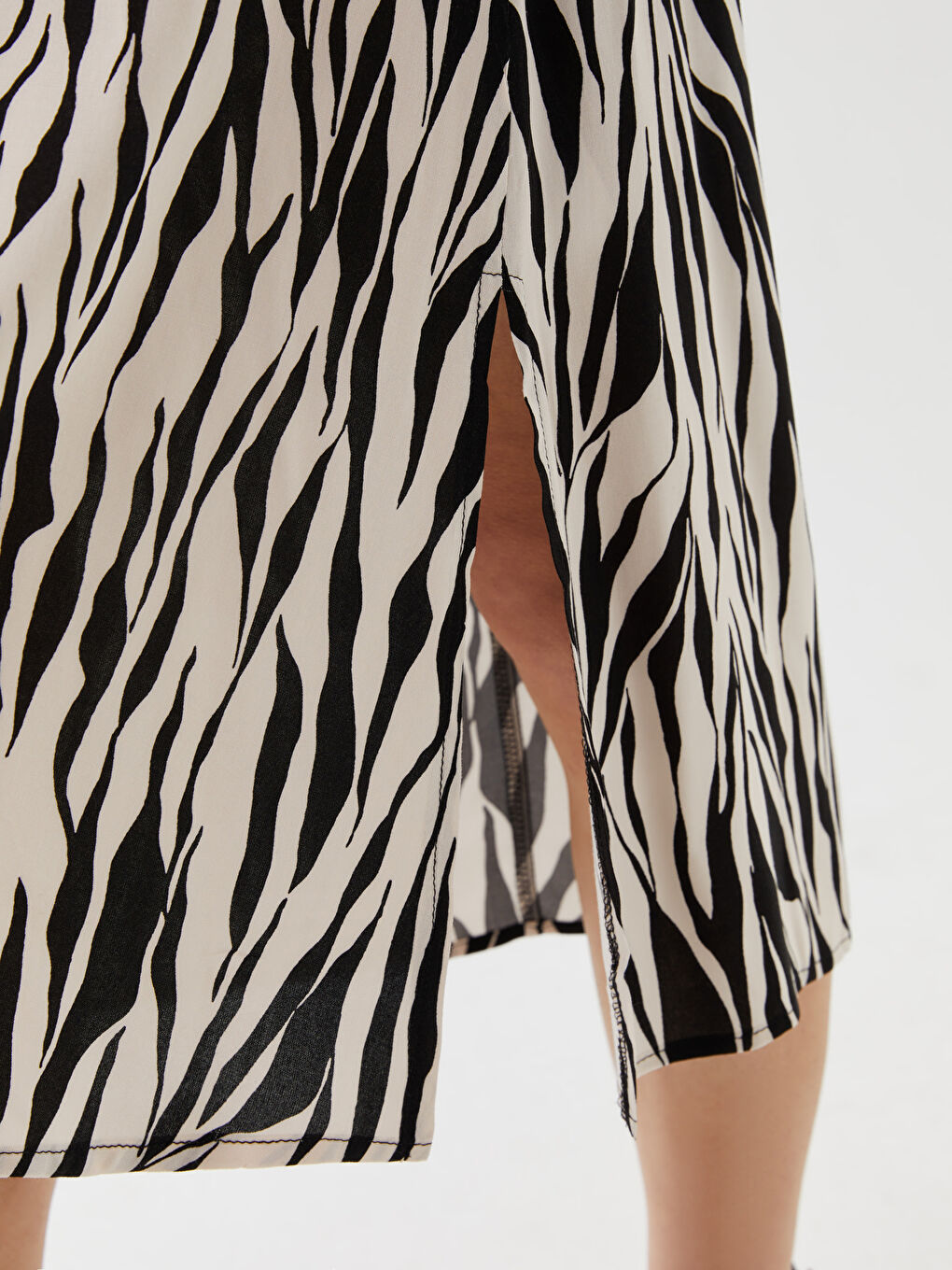 Elastic Waist Patterned A-Line Women's Skirt -S3FM24Z8-LQJ