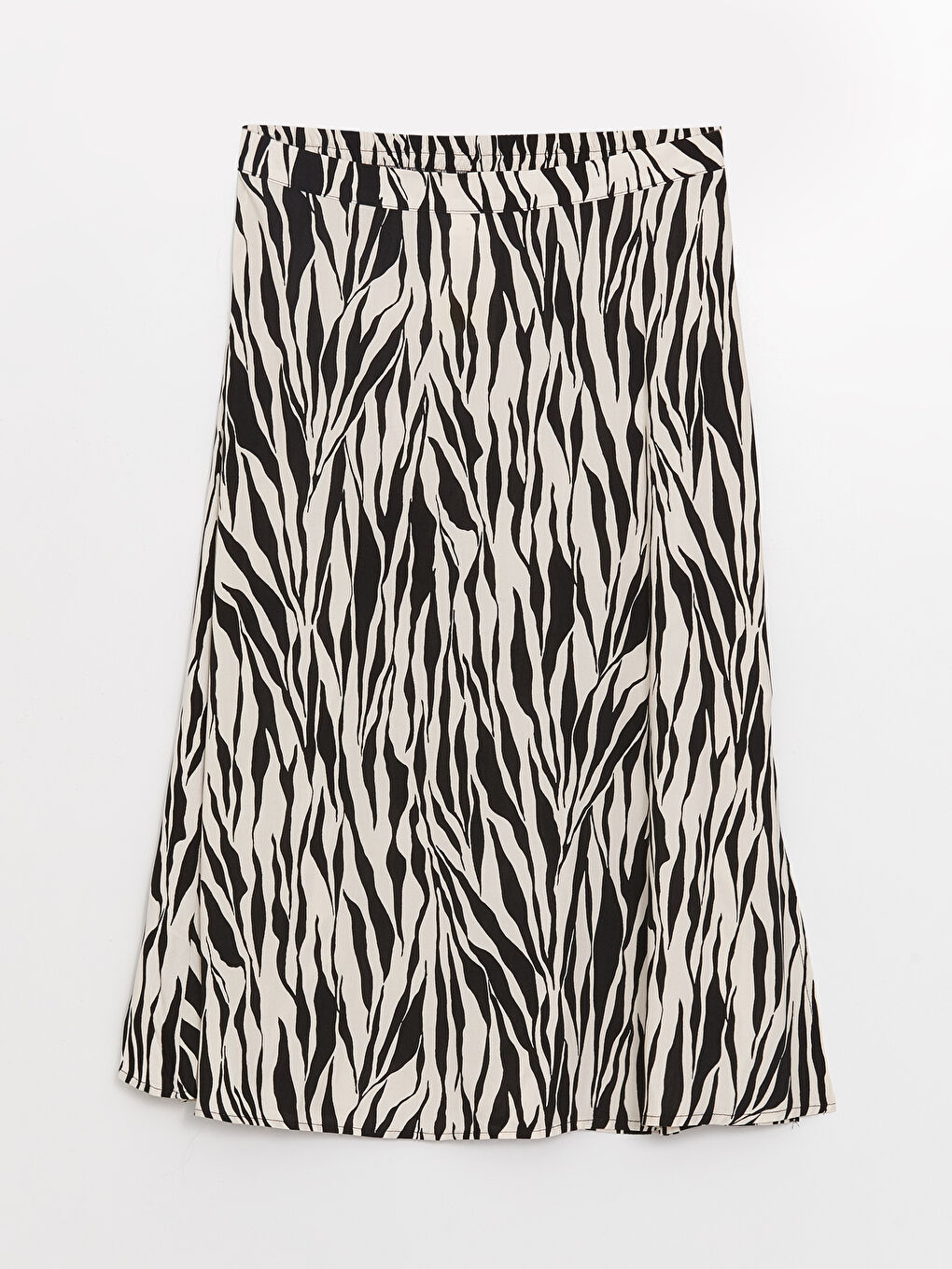 Elastic Waist Patterned A-Line Women's Skirt -S3FM24Z8-LQJ