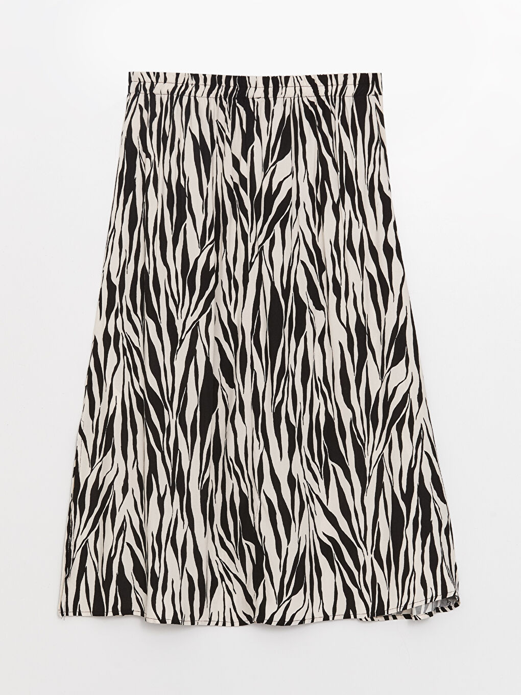 Elastic Waist Patterned A-Line Women's Skirt -S3FM24Z8-LQJ