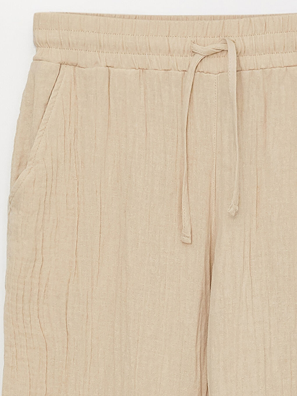 Elasticated Waist Loose Fit Muslin Women's Trousers-7