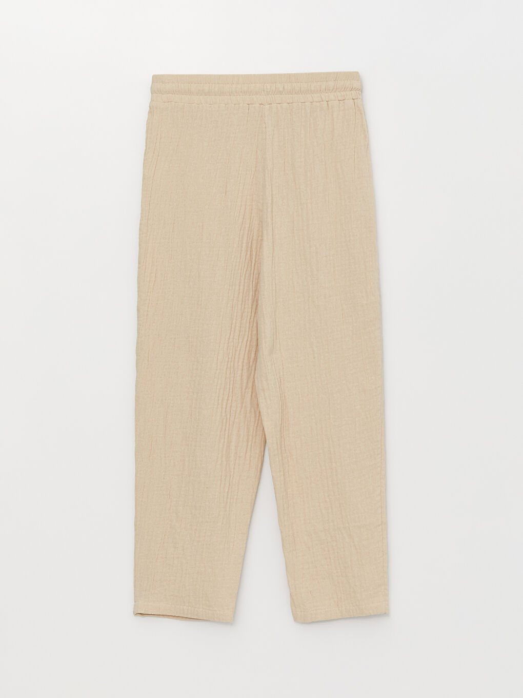 Elasticated Waist Loose Fit Muslin Women's Trousers-6