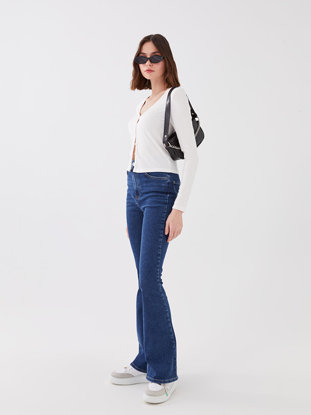 Сумка-багет Женская С Узором Под Крокодиловую Кожу-1