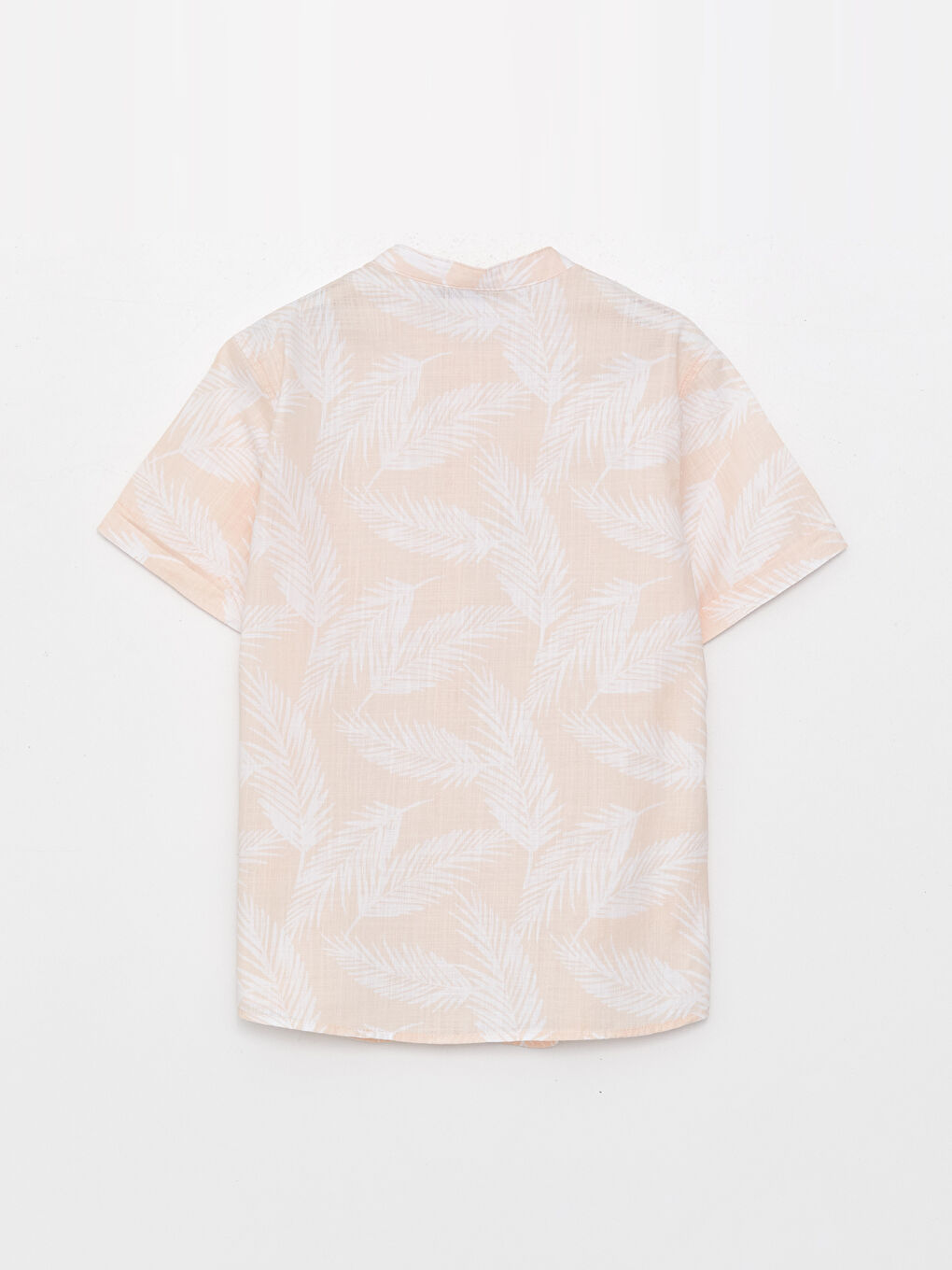 Ұлдарға арналған тік жағалы өрнекті қысқа жең жейде-1