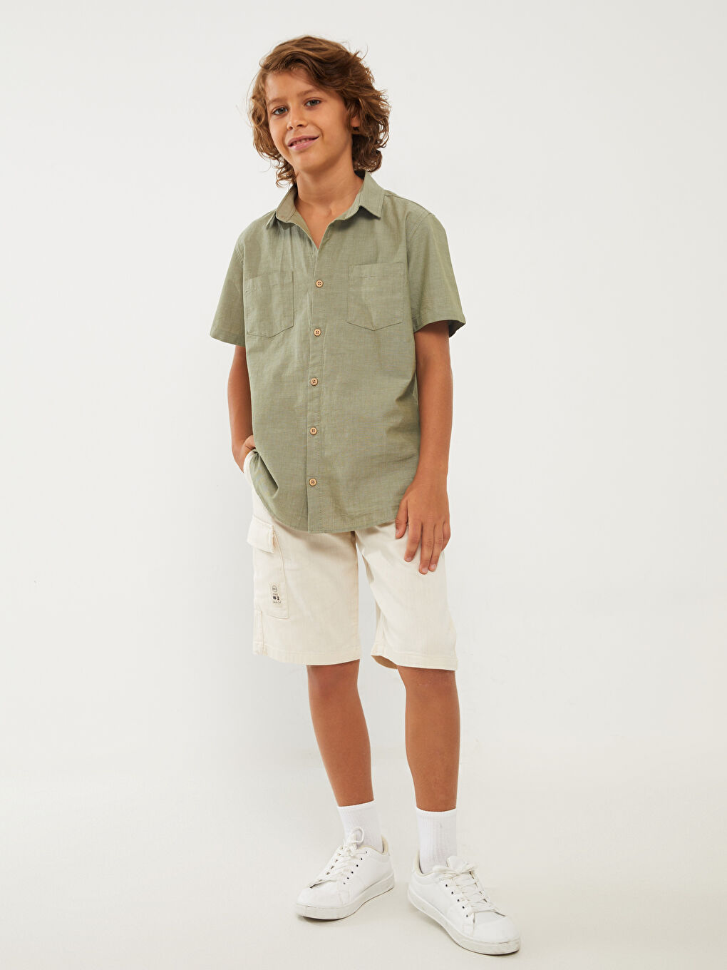 Ұлдарға арналған қысқа жеңді негізгі жейде-2