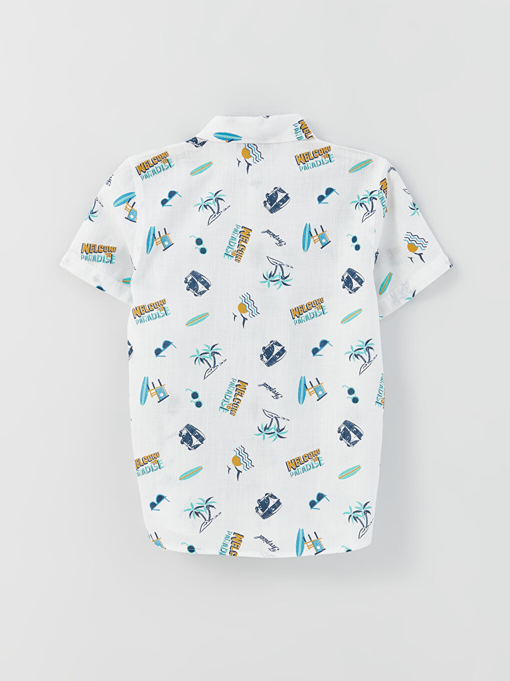 Patterned Short Sleeve Boys' Shirt -S3FM92Z4-LRR
