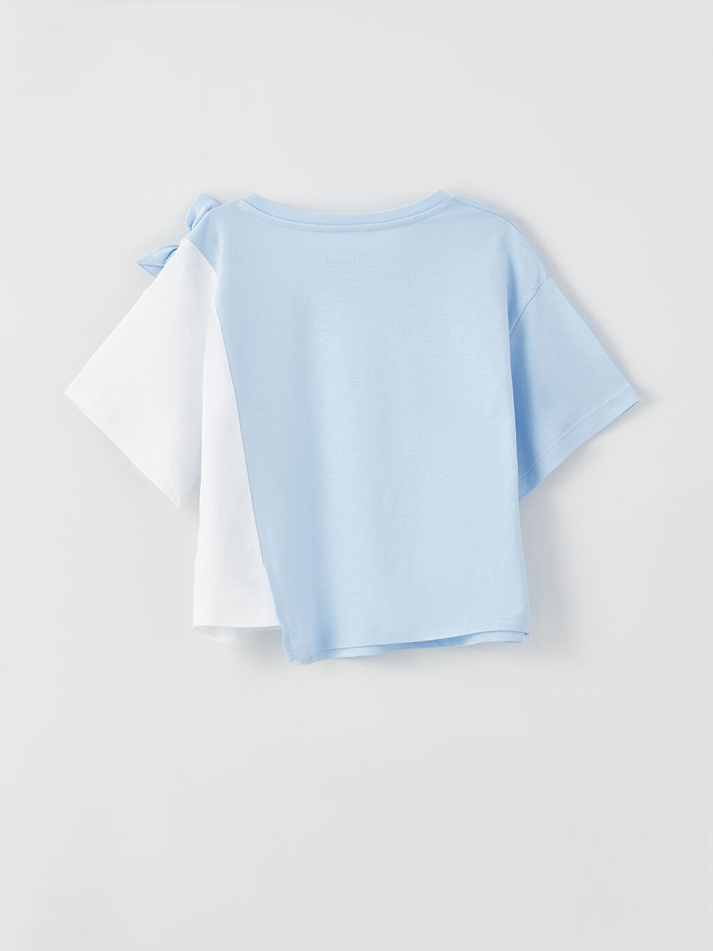 Crew Neck Color Block Short Sleeve Girls' T-Shirt-1