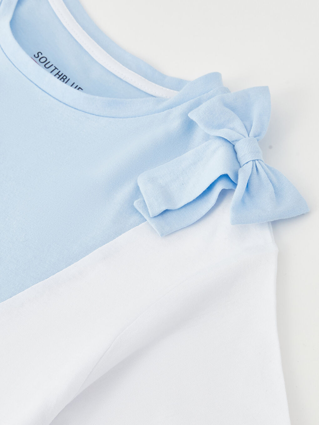 Crew Neck Color Block Short Sleeve Girls' T-Shirt-2