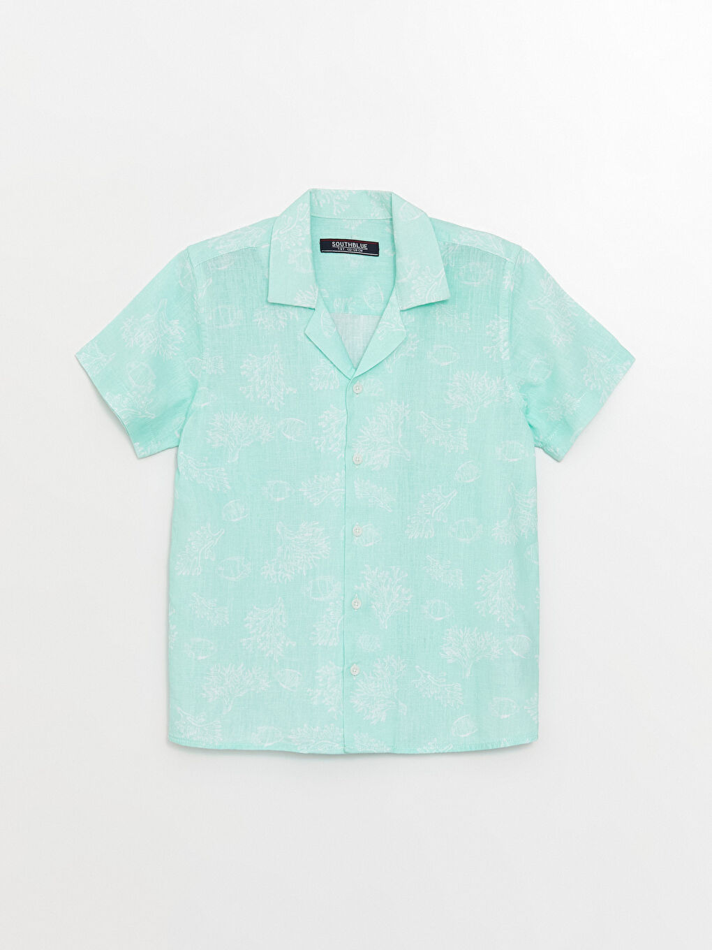 Patterned Linen Blend Boys' Shirt -S3FN11Z4-LRL
